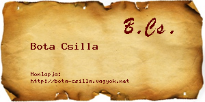Bota Csilla névjegykártya